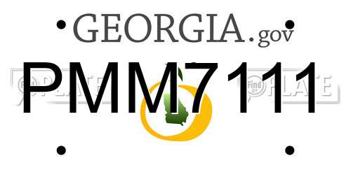 PMM7111 Georgia License Plate