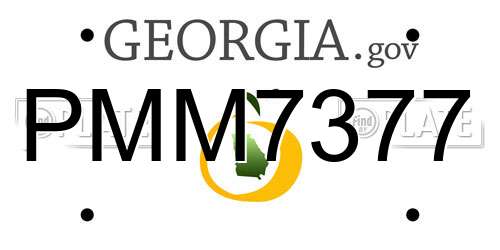 PMM7377 Georgia License Plate