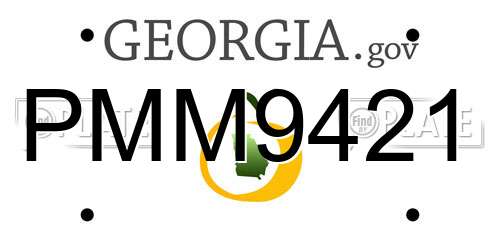 PMM9421 Georgia License Plate