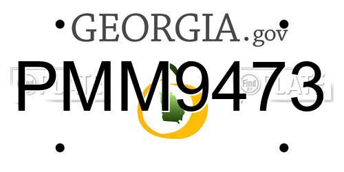 PMM9473 Georgia License Plate