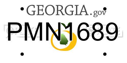 PMN1689 Georgia License Plate