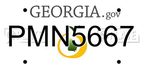 PMN5667 Georgia License Plate