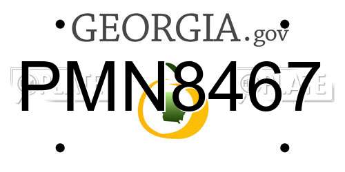 PMN8467 Georgia License Plate