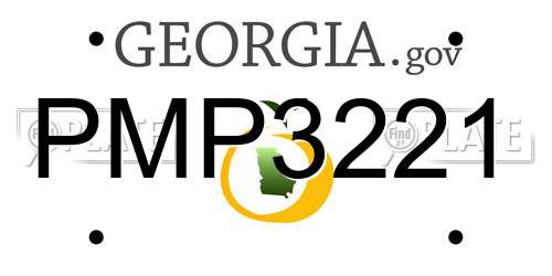 PMP3221 Georgia License Plate