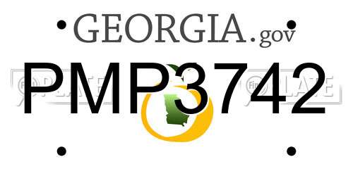 PMP3742 Georgia License Plate