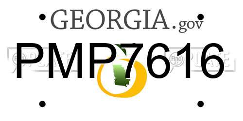 PMP7616 Georgia License Plate