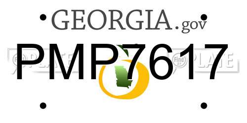 PMP7617 Georgia License Plate