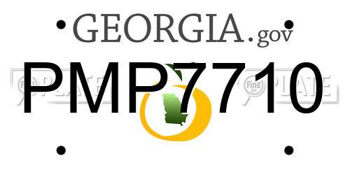 PMP7710 Georgia License Plate