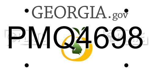 PMQ4698 Georgia License Plate