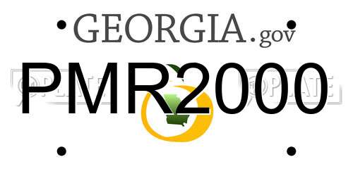 PMR2000 Georgia License Plate