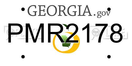 PMR2178 Georgia License Plate
