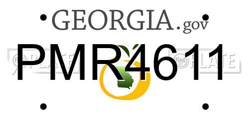 PMR4611 Georgia License Plate