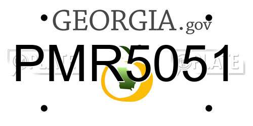 PMR5051 Georgia License Plate