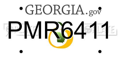 PMR6411 Georgia License Plate