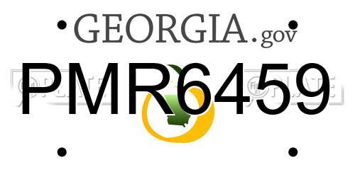 PMR6459 Georgia License Plate