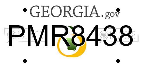 PMR8438 Georgia License Plate