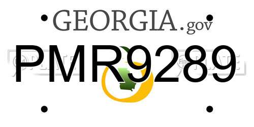 PMR9289 Georgia License Plate