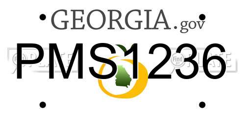 PMS1236 Georgia License Plate