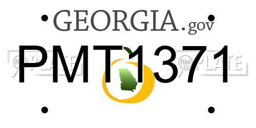 PMT1371 Georgia License Plate