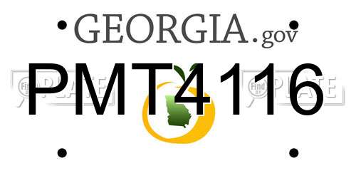PMT4116 Georgia License Plate