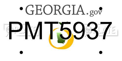 PMT5937 Georgia License Plate