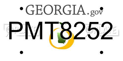 PMT8252 Georgia License Plate