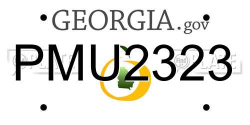 PMU2323 Georgia License Plate