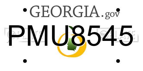 PMU8545 Georgia License Plate