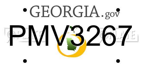 PMV3267 Georgia License Plate