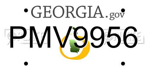 PMV9956 Georgia License Plate