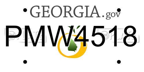 PMW4518 Georgia License Plate