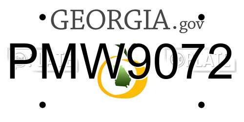 PMW9072 Georgia License Plate