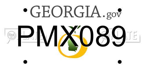 PMX089 Georgia License Plate