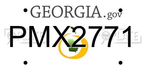PMX2771 Georgia License Plate
