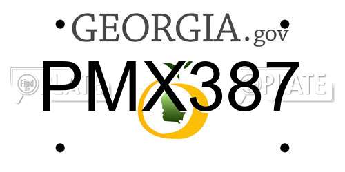 PMX387 Georgia License Plate