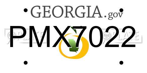 PMX7022 Georgia License Plate
