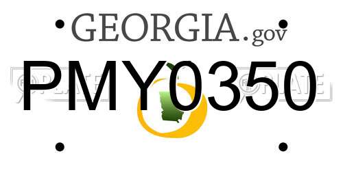 PMY0350 Georgia License Plate