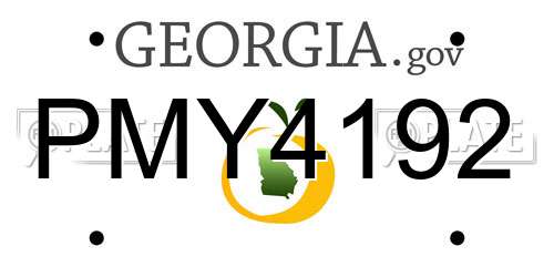 PMY4192 Georgia License Plate