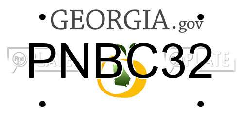PNBC32 Georgia License Plate