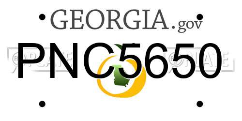 PNC5650 Georgia License Plate