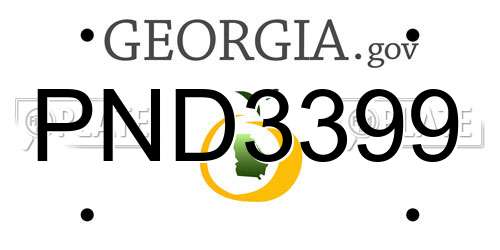PND3399 Georgia License Plate