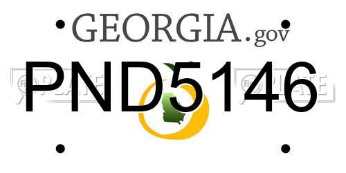PND5146 Georgia License Plate