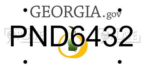PND6432 Georgia License Plate
