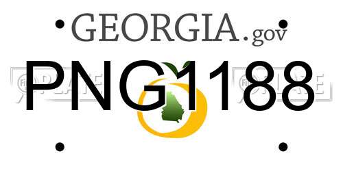 PNG1188 Georgia License Plate
