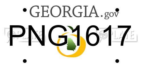 PNG1617 Georgia License Plate