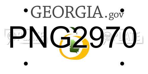 PNG2970 Georgia License Plate