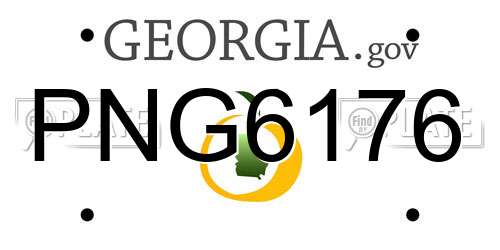 PNG6176 Georgia License Plate