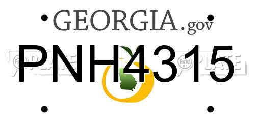 PNH4315 Georgia License Plate