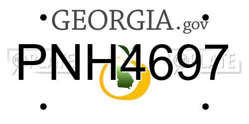 PNH4697 Georgia License Plate