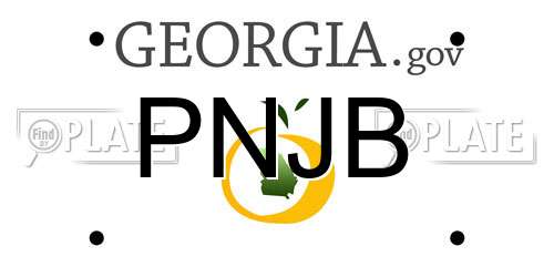 PNJB Georgia License Plate